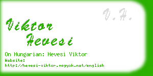 viktor hevesi business card